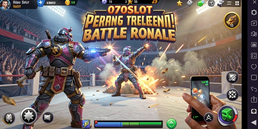 Tampilan gameplay mengesankan dari <strong>070SLOT</strong> dalam pertempuran Battle Royale.