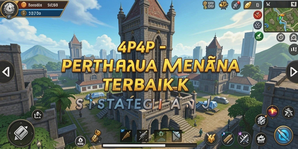 Screenshot gameplay 4P4P yang menampilkan aksi Tower Defense yang mendebarkan.