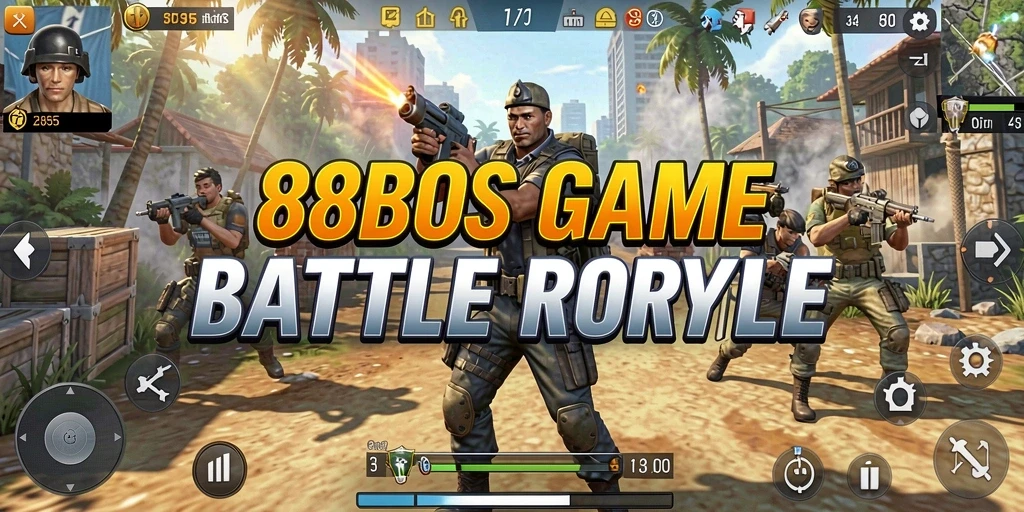 Tangkapan layar gameplay mendebarkan dari 88BOS Battle Royale.