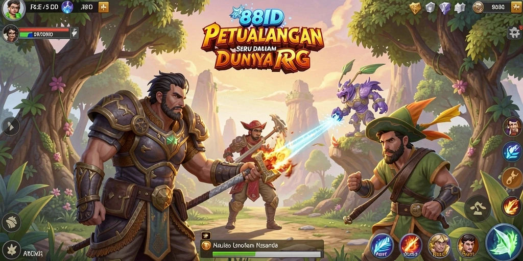 Tampilan tangkapan layar dari gameplay RPG yang mendebarkan dan penuh aksi.