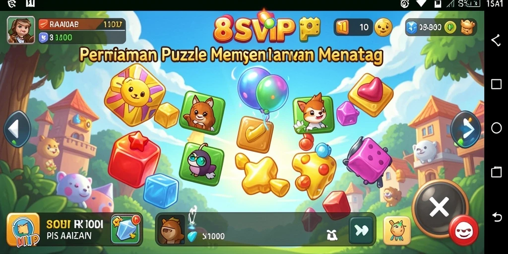 Tangkapan layar yang menunjukkan pengalaman gameplay Puzzle yang seru.