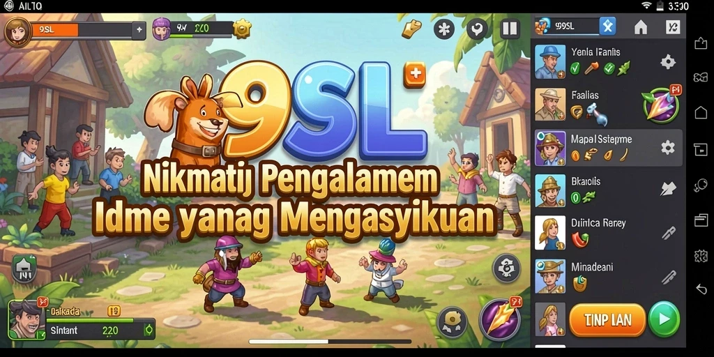 Tampilan menarik gameplay Idle 99SL dengan karakter lucu.