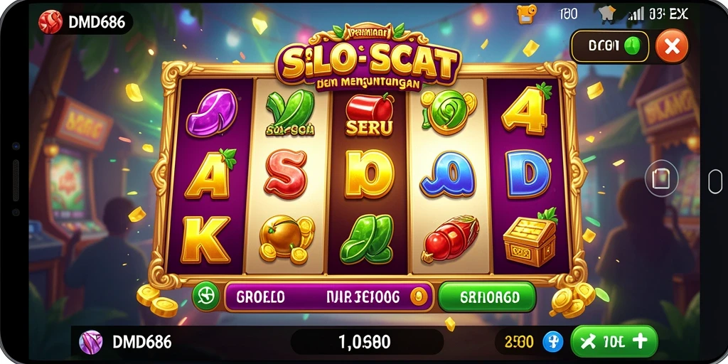 Screenshot gameplay dengan grafis Slot yang memukau dan fitur menarik.