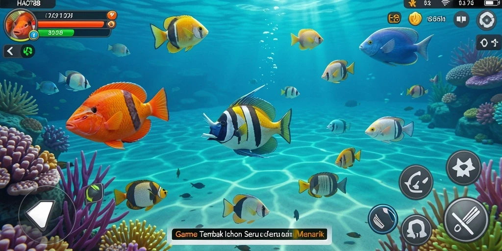 Tampilan menarik dari gameplay Tembak Ikan di HAO788.