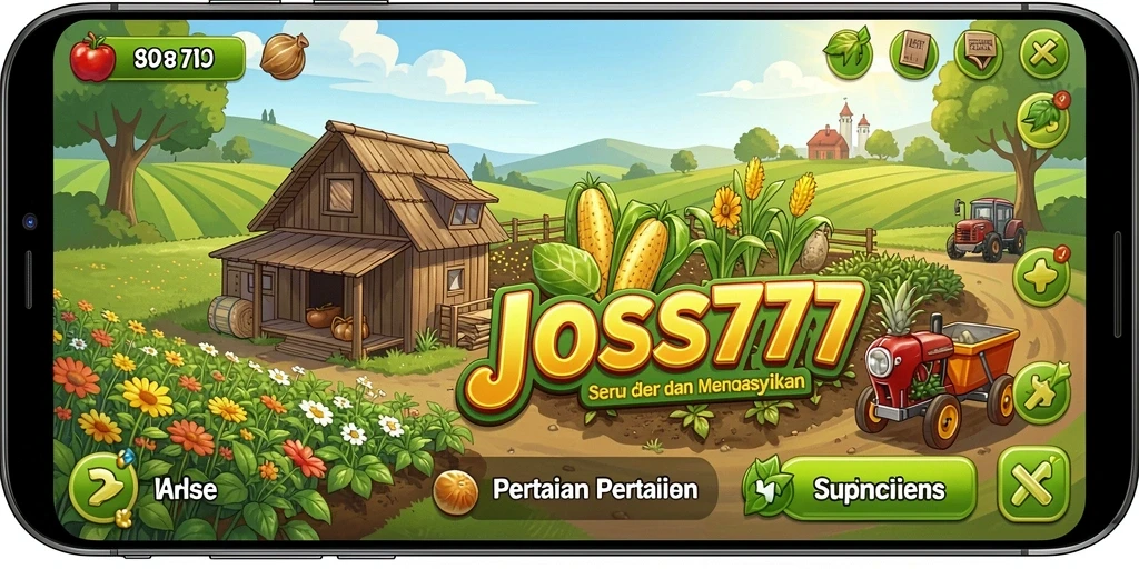 Tangkapan layar gameplay JOSS777 yang menampilkan aktivitas bertani yang seru.