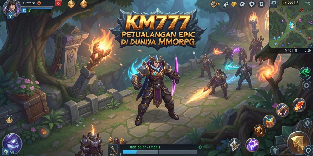 Tampilan gameplay seru di dunia MMORPG yang luas.