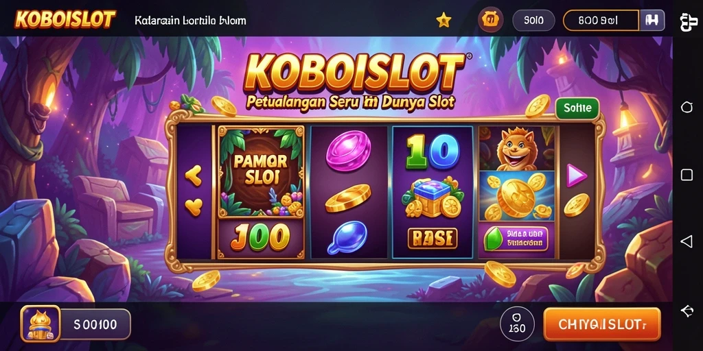 Tampilan gameplay KOBOISLOT yang menegangkan dan penuh petualangan.