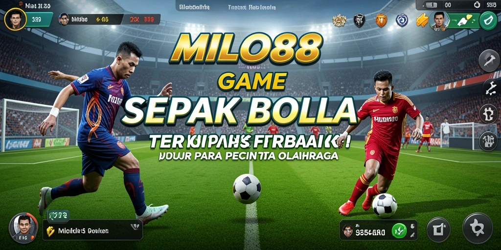 Tampilan gameplay yang mendebarkan dalam MILO88 saat mendekati gawang lawan.
