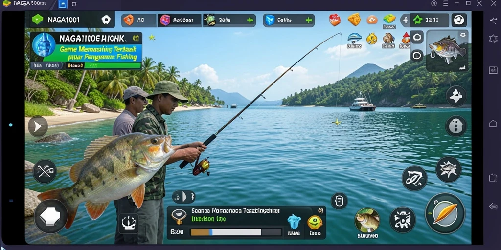 Tampilan gameplay memancing yang seru dan realistis di NAGA1001.