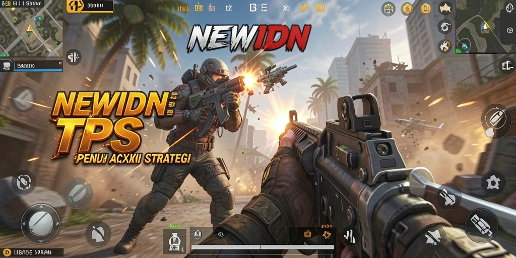 Screenshot gameplay <strong>NEWIDN</strong> yang memperlihatkan aksi mendebarkan di pertempuran TPS.