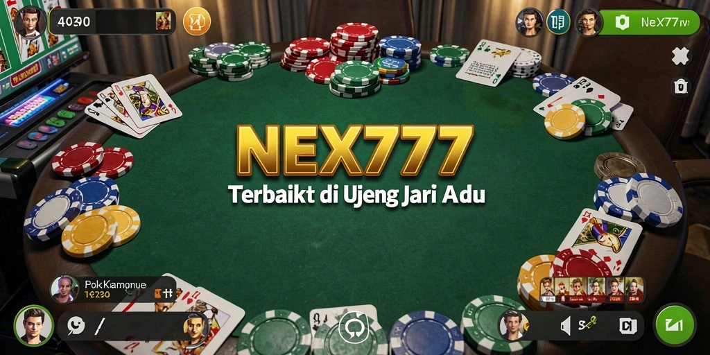 Tampilan gameplay poker yang menarik dan interaktif di NEX777.