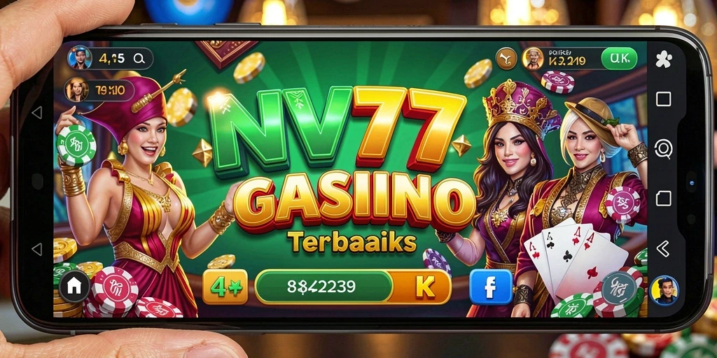 Gameplay NV77 yang menampilkan pengalaman Kasino seru dan mendebarkan.