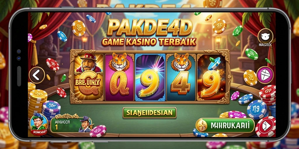 Tampilan menarik dari gameplay PAKDE4D dengan suasana kasino yang hidup.