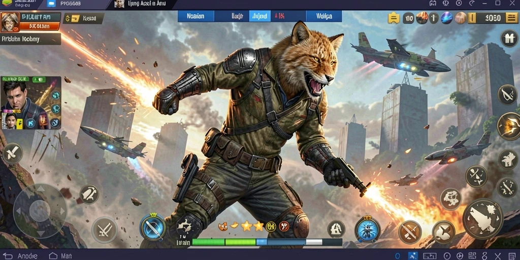 Tampilan gameplay PGG68 yang mendebarkan dengan aksi karakter yang dinamis.