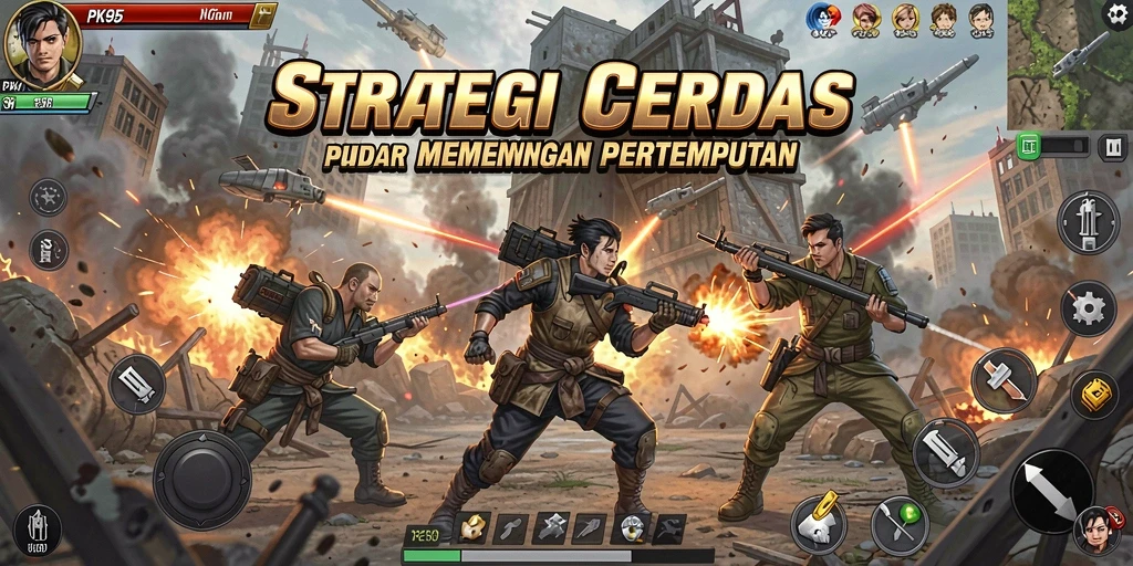 Tampilan gameplay PK95 yang menegangkan dan penuh strategi.