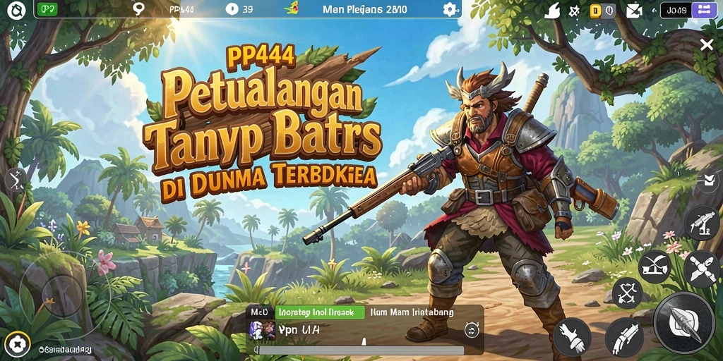 Tampilan gameplay PP444 yang menampilkan eksplorasi dunia terbuka.