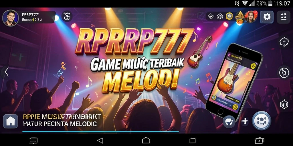 Tampilan gameplay yang menarik dari RPRP777 dengan berbagai lagu.