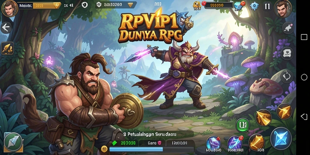 Tampilan gameplay menarik dari RPG RPVIP1 dengan aksi petualangan seru.