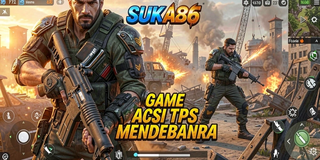 Screenshot gameplay SUKA86 menampilkan aksi tembak-menembak yang seru.
