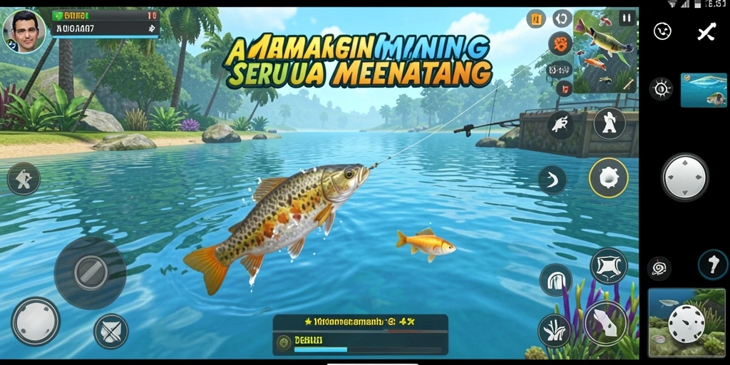 Tangkapan ikan yang spektakuler di gameplay W67.