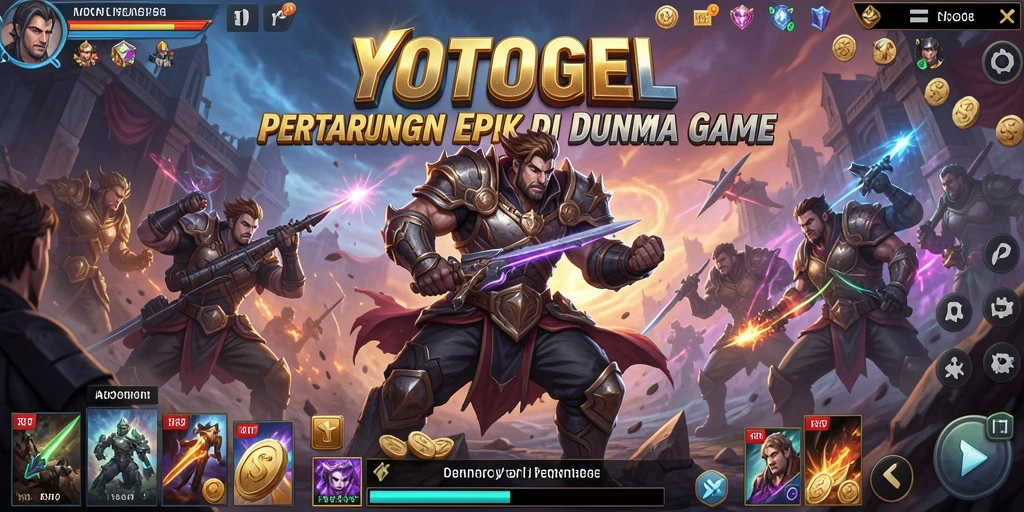 Tampilan seru dari gameplay pertarungan YOTOGEL.