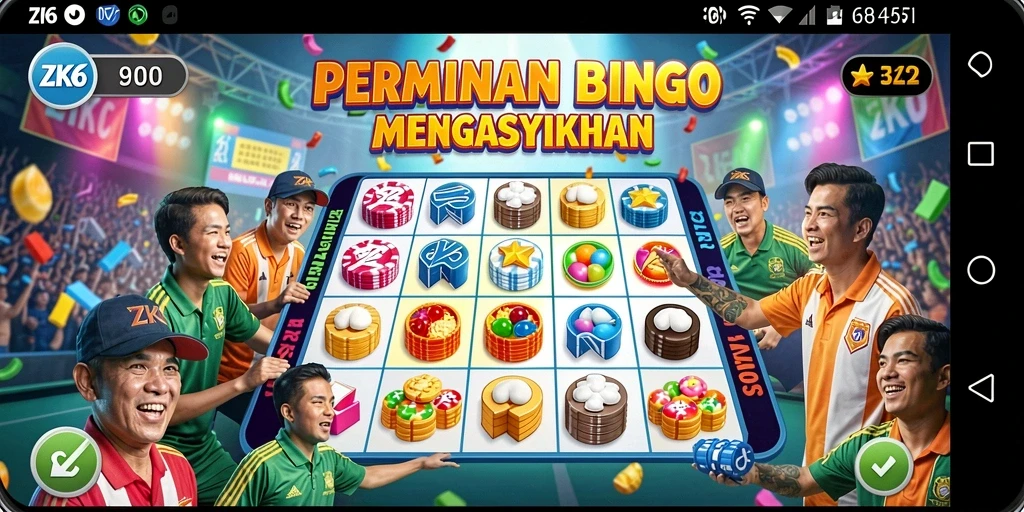 Tampilan gameplay seru di ZK6 dengan berbagai variasi Bingo.